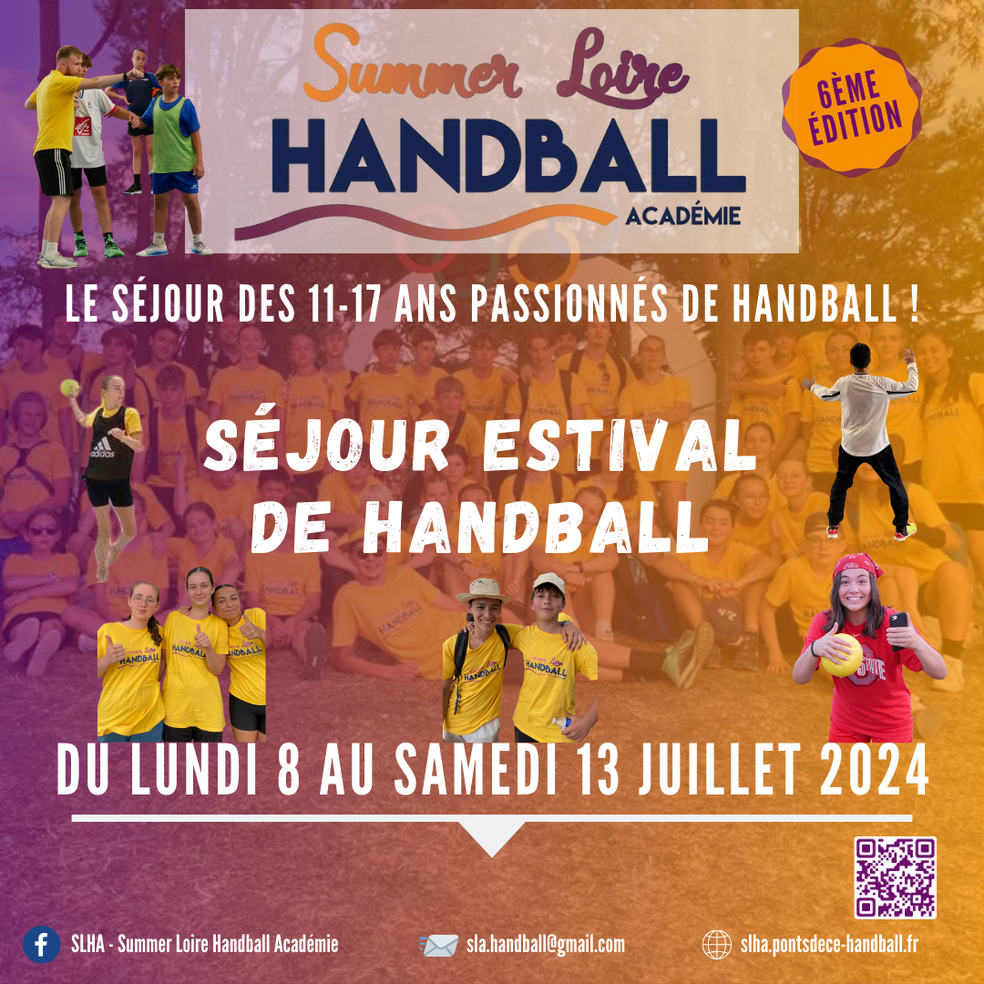 Affiche présentant la Summer Loire Handball Académie