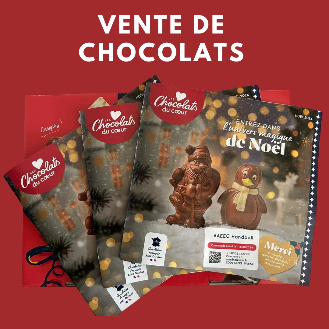 visuel annonçant la vente de chocolats organisée par le groupe u19M